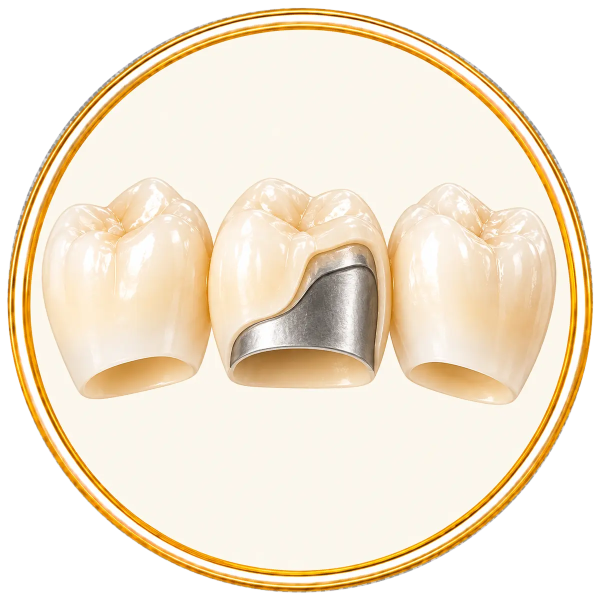 petradent pfm crowns circle transparent